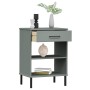 Console cabinet metal legs solid pine wood gray OSLO by vidaXL, Side tables - Ref: Foro24-351001, Price: 46,09 €, Discount: %