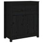 Solid black pine wood sideboard 70x35x80 cm by vidaXL, Sideboards - Ref: Foro24-813753, Price: 132,99 €, Discount: %