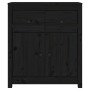 Aparador de madera maciza de pino negro 70x35x80 cm de vidaXL, Aparadores - Ref: Foro24-813753, Precio: 132,51 €, Descuento: %