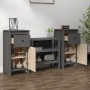 Display cabinets 2 units solid pine wood gray 40x35x80 cm by vidaXL, Sideboards - Ref: Foro24-813759, Price: 90,48 €, Discoun...