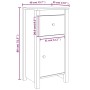 Display cabinets 2 units solid pine wood gray 40x35x80 cm by vidaXL, Sideboards - Ref: Foro24-813759, Price: 90,48 €, Discoun...