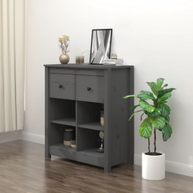 Solid gray pine wood sideboard 70x35x80 cm by vidaXL, Sideboards - Ref: Foro24-813766, Price: 75,99 €, Discount: %