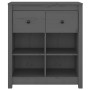 Solid gray pine wood sideboard 70x35x80 cm by vidaXL, Sideboards - Ref: Foro24-813766, Price: 75,99 €, Discount: %