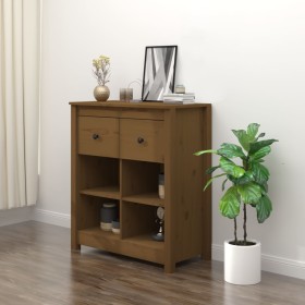 Solid pine wood sideboard in honey brown color, 70x35x80 cm by vidaXL, Sideboards - Ref: Foro24-813767, Price: 71,99 €, Disco...