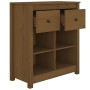 Aparador de madera maciza de pino marrón miel 70x35x80 cm de vidaXL, Aparadores - Ref: Foro24-813767, Precio: 71,75 €, Descue...