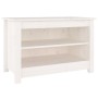 White solid pine wood shoe bench 70x38x45.5 cm by vidaXL, Shoe racks and shoe organizers - Ref: Foro24-813770, Price: 53,25 €...