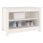 White solid pine wood shoe bench 70x38x45.5 cm by vidaXL, Shoe racks and shoe organizers - Ref: Foro24-813770, Price: 53,25 €...