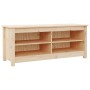 Banco zapatero de madera maciza de pino 110x38x45,5 cm de vidaXL, Zapateros y organizadores de calzado - Ref: Foro24-813774, ...