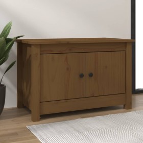 Armario zapatero madera maciza de pino marrón miel 70x38x45,5cm de vidaXL, Zapateros y organizadores de calzado - Ref: Foro24...