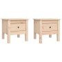 Side table 2 units of solid pine wood 40x40x39 cm by vidaXL, Side tables - Ref: Foro24-813785, Price: 76,48 €, Discount: %