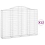 Gabionenkörbe 12 Stück Bogenform Eisen 200x30x140/160 cm von vidaXL, Töpfe und Pflanzgefäße - Ref: Foro24-3145482, Preis: 1,0...