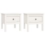 Side table 2 pcs solid white pine wood 50x50x49 cm by vidaXL, Side tables - Ref: Foro24-813797, Price: 60,16 €, Discount: %