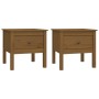 Side table 2 pcs solid pine wood honey brown 50x50x49 cm by vidaXL, Side tables - Ref: Foro24-813801, Price: 60,16 €, Discoun...