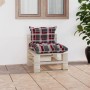 Central garden sofa made of pallets with pine wood cushions by vidaXL, Outdoor sofas - Ref: Foro24-3066081, Price: 72,36 €, D...