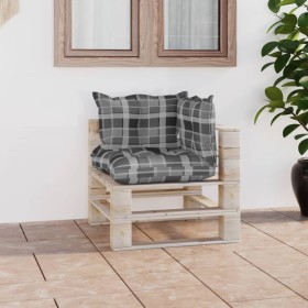 Gartenecksofa aus Paletten mit Kissen aus Kiefernholz von vidaXL, Outdoor-Sofas - Ref: Foro24-3066067, Preis: 91,99 €, Rabatt: %