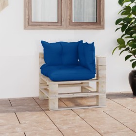 Pallet garden corner sofa with pine wood cushions by vidaXL, Outdoor sofas - Ref: Foro24-3066064, Price: 106,99 €, Discount: %