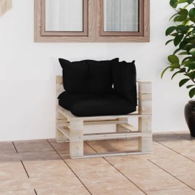 Gartenecksofa aus Paletten mit Kissen aus Kiefernholz von vidaXL, Outdoor-Sofas - Ref: Foro24-3066054, Preis: 97,99 €, Rabatt: %