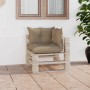 Gartenecksofa aus Paletten mit Kissen aus Kiefernholz von vidaXL, Outdoor-Sofas - Ref: Foro24-3066057, Preis: 105,85 €, Rabat...