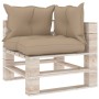 Gartenecksofa aus Paletten mit Kissen aus Kiefernholz von vidaXL, Outdoor-Sofas - Ref: Foro24-3066057, Preis: 105,85 €, Rabat...