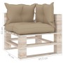 Gartenecksofa aus Paletten mit Kissen aus Kiefernholz von vidaXL, Outdoor-Sofas - Ref: Foro24-3066057, Preis: 105,85 €, Rabat...