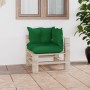 Pallet garden corner sofa with pine wood cushions by vidaXL, Outdoor sofas - Ref: Foro24-3066061, Price: 106,60 €, Discount: %