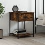 Smoked oak engineered wood bedside table 44x45x58 cm by vidaXL, Nightstands - Ref: Foro24-825847, Price: 38,82 €, Discount: %