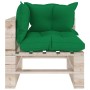 Gartenecksofa aus Paletten mit Kissen aus Kiefernholz von vidaXL, Outdoor-Sofas - Ref: Foro24-3066061, Preis: 106,99 €, Rabat...