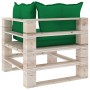 Pallet garden corner sofa with pine wood cushions by vidaXL, Outdoor sofas - Ref: Foro24-3066061, Price: 106,99 €, Discount: %