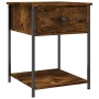 Smoked oak engineered wood bedside table 44x45x58 cm by vidaXL, Nightstands - Ref: Foro24-825847, Price: 38,82 €, Discount: %