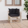 Pallet garden corner sofa with pine wood cushions by vidaXL, Outdoor sofas - Ref: Foro24-3066055, Price: 103,89 €, Discount: %