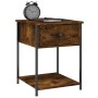 Smoked oak engineered wood bedside table 44x45x58 cm by vidaXL, Nightstands - Ref: Foro24-825847, Price: 38,82 €, Discount: %