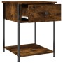 Smoked oak engineered wood bedside table 44x45x58 cm by vidaXL, Nightstands - Ref: Foro24-825847, Price: 38,82 €, Discount: %