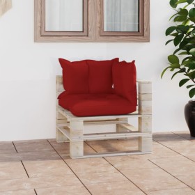 Gartenecksofa aus Paletten mit Kissen aus Kiefernholz von vidaXL, Outdoor-Sofas - Ref: Foro24-3066062, Preis: 94,99 €, Rabatt: %