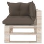 Gartenecksofa aus Paletten mit Kissen aus Kiefernholz von vidaXL, Outdoor-Sofas - Ref: Foro24-3066056, Preis: 105,99 €, Rabat...