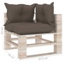 Gartenecksofa aus Paletten mit Kissen aus Kiefernholz von vidaXL, Outdoor-Sofas - Ref: Foro24-3066056, Preis: 105,99 €, Rabat...