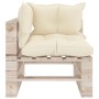 Pallet garden corner sofa with pine wood cushions by vidaXL, Outdoor sofas - Ref: Foro24-3066058, Price: 106,60 €, Discount: %