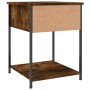 Smoked oak engineered wood bedside table 44x45x58 cm by vidaXL, Nightstands - Ref: Foro24-825847, Price: 38,82 €, Discount: %