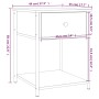 Mesita de noche madera de ingeniería roble ahumado 44x45x58 cm de vidaXL, Mesitas de noche - Ref: Foro24-825847, Precio: 38,9...