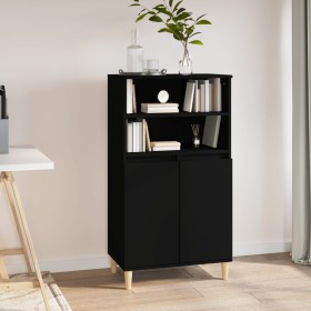 Aparador alto madera contrachapada negro 60x36x110 cm de vidaXL, Aparadores - Ref: Foro24-821221, Precio: 81,38 €, Descuento: %