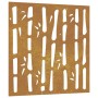 Corten steel garden wall ornament bamboo design 55x55 cm by vidaXL, Posters, prints and visual art - Ref: Foro24-824482, Pric...