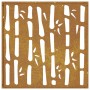 Corten steel garden wall ornament bamboo design 55x55 cm by vidaXL, Posters, prints and visual art - Ref: Foro24-824482, Pric...