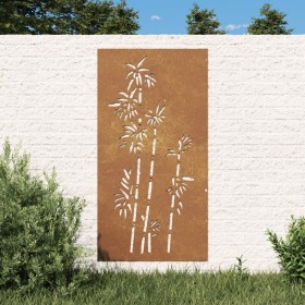 Garten-Wandschmuck Cortenstahl Bambus Design 105x55 cm von vidaXL, Poster, Drucke und visuelle Kunst - Ref: Foro24-824484, Pr...