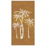 Corten steel garden wall decoration palm tree design 105x55 cm by vidaXL, Posters, prints and visual art - Ref: Foro24-824485...