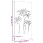 Corten steel garden wall decoration palm tree design 105x55 cm by vidaXL, Posters, prints and visual art - Ref: Foro24-824485...