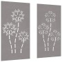 Garden wall decoration 2 pcs Corten steel flower design 105x55 cm by vidaXL, Posters, prints and visual art - Ref: Foro24-824...