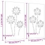 Garden wall decoration 2 pcs Corten steel flower design 105x55 cm by vidaXL, Posters, prints and visual art - Ref: Foro24-824...