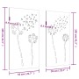 Garden wall decoration 2 pcs Corten steel flower design 105x55 cm by vidaXL, Posters, prints and visual art - Ref: Foro24-824...