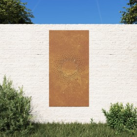 Garten-Wandschmuck Cortenstahl Sonne Design 105x55 cm von vidaXL, Poster, Drucke und visuelle Kunst - Ref: Foro24-824490, Pre...