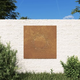 Adorno de pared de jardín acero corten diseño sol 55x55 cm de vidaXL, Carteles, copias y arte visual - Ref: Foro24-824491, Pr...