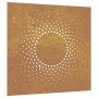 Corten steel garden wall ornament sun design 55x55 cm by vidaXL, Posters, prints and visual art - Ref: Foro24-824491, Price: ...